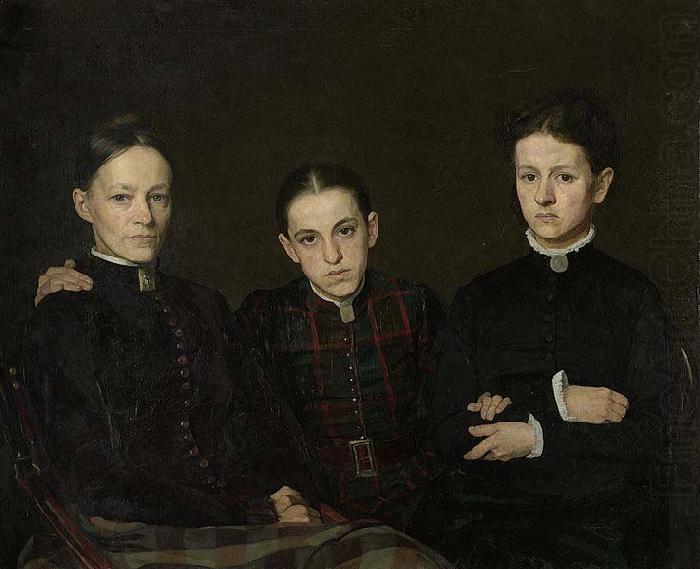 Cornelia, Clara en Johanna Veth, the three Sisters of the Artist, Jan Veth